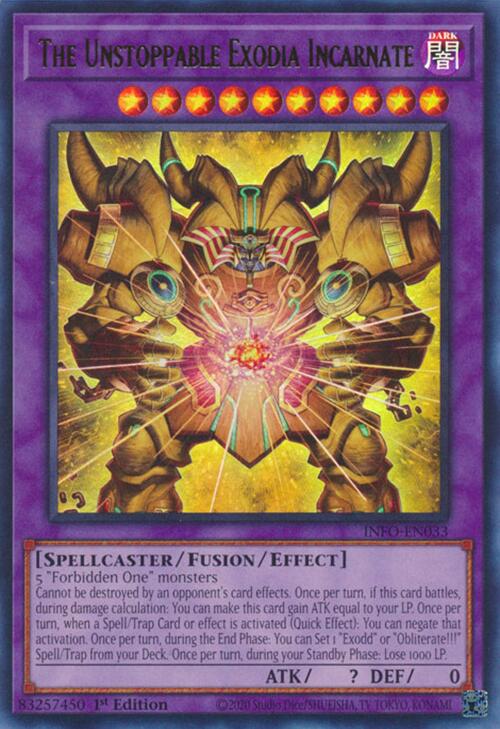 The Unstoppable Exodia Incarnate [INFO-EN033] Ultra Rare | Card Merchant Takapuna