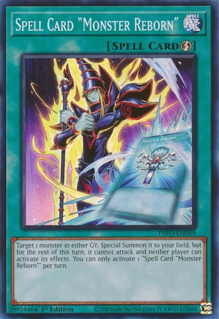 Spell Card "Monster Reborn" [INFO-EN099] Super Rare | Card Merchant Takapuna