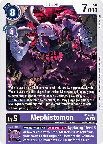 Mephistomon [BT17-068] [Secret Crisis] | Card Merchant Takapuna