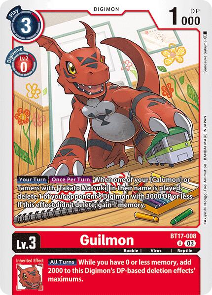 Guilmon [BT17-008] [Secret Crisis] | Card Merchant Takapuna