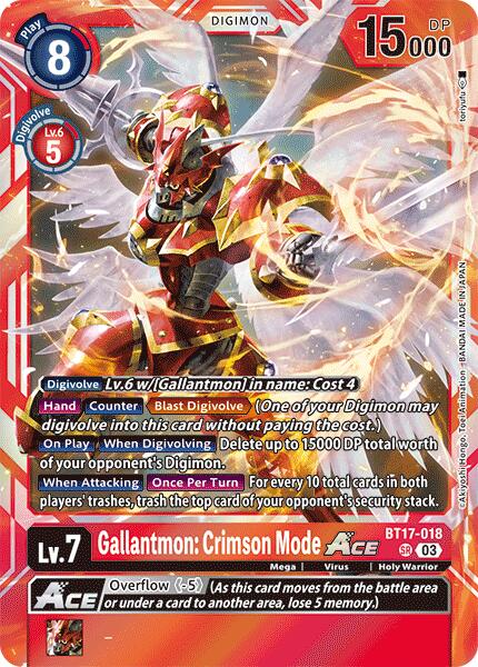 Gallantmon: Crimson Mode ACE [BT17-018] [Secret Crisis] | Card Merchant Takapuna