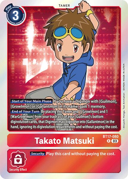 Takato Matsuki [BT17-080] [Secret Crisis] | Card Merchant Takapuna