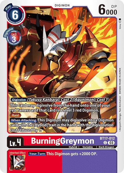 BurningGreymon [BT17-012] [Secret Crisis] | Card Merchant Takapuna