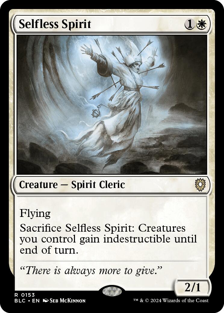 Selfless Spirit [Bloomburrow Commander] | Card Merchant Takapuna