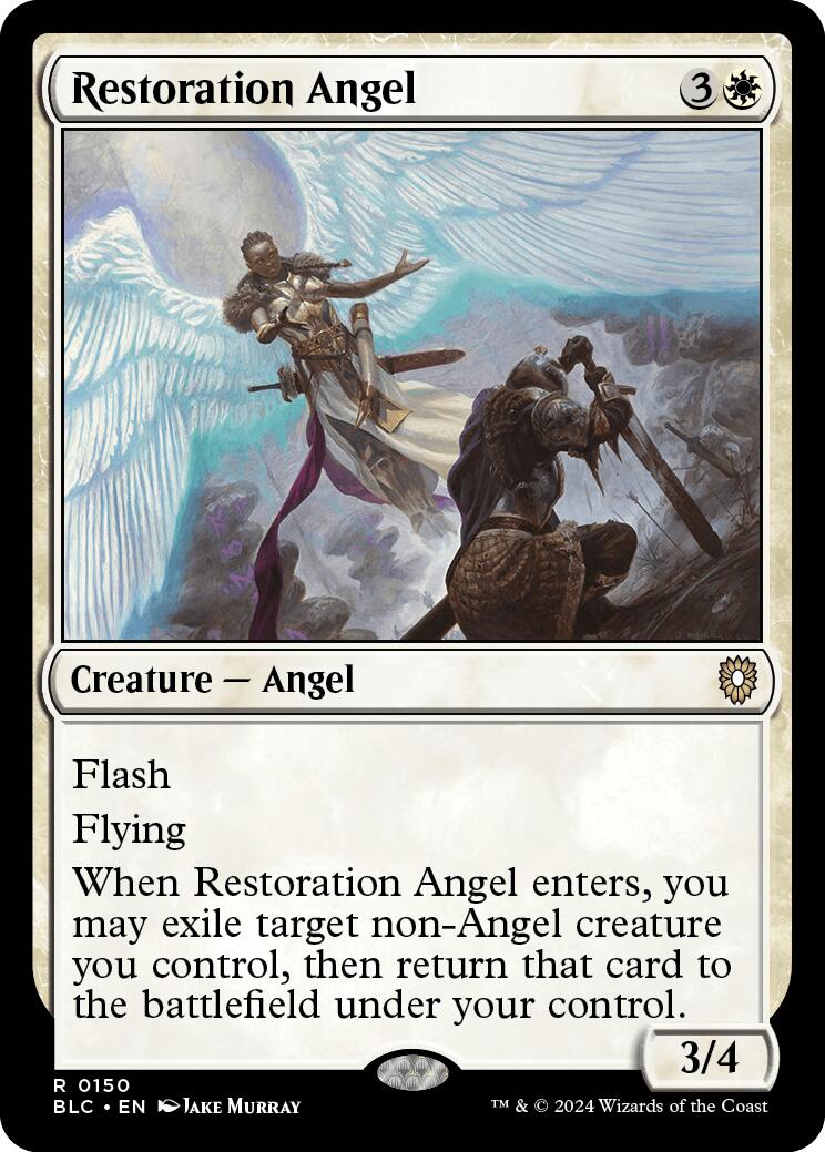 Restoration Angel [Bloomburrow Commander] | Card Merchant Takapuna