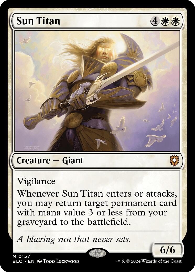 Sun Titan [Bloomburrow Commander] | Card Merchant Takapuna