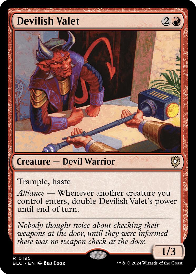 Devilish Valet [Bloomburrow Commander] | Card Merchant Takapuna