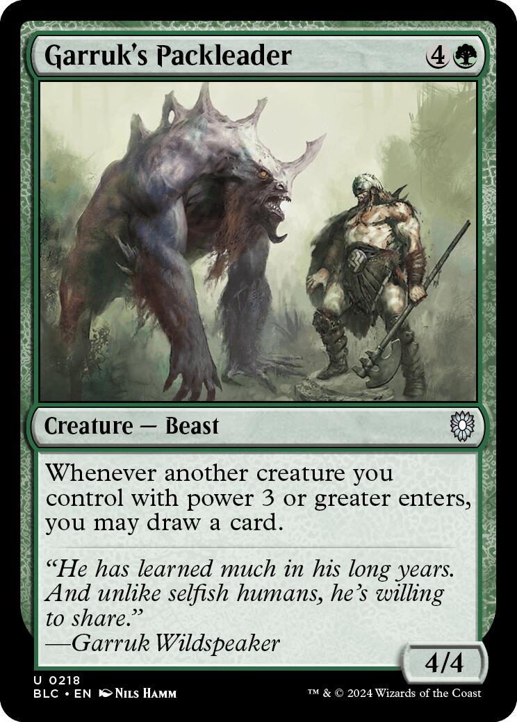 Garruk's Packleader [Bloomburrow Commander] | Card Merchant Takapuna