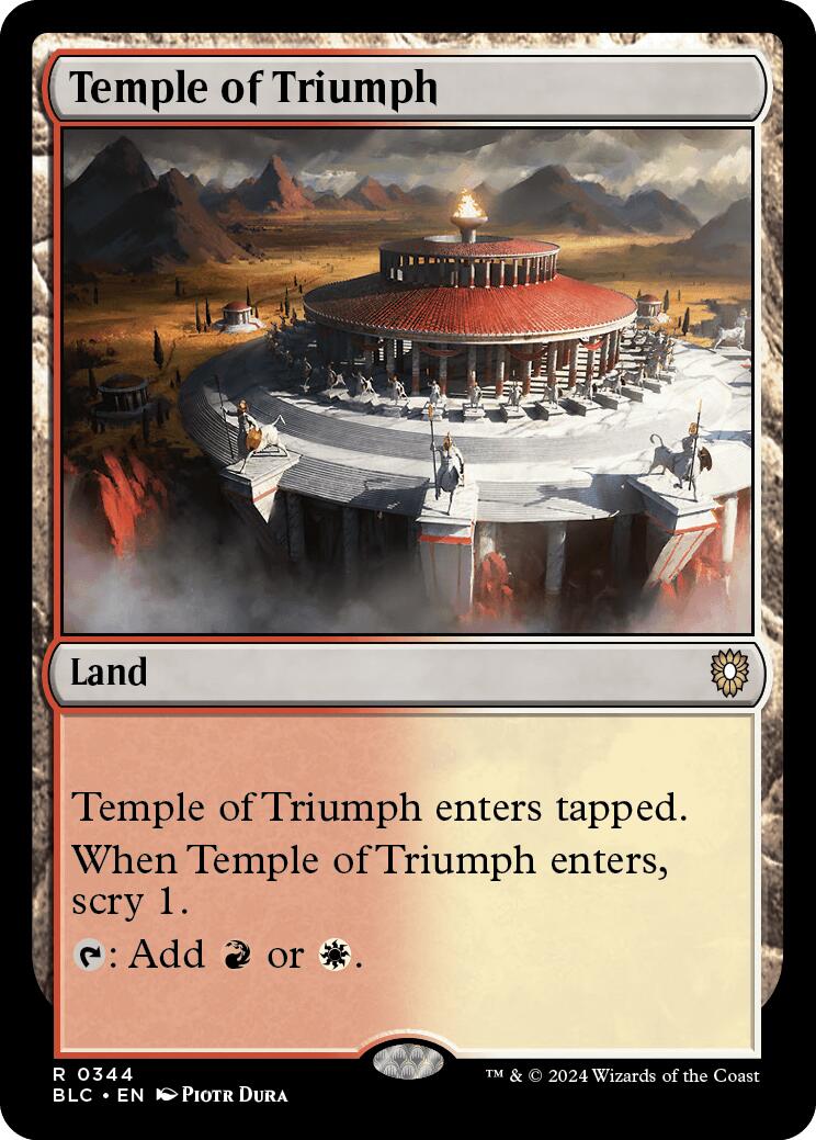 Temple of Triumph [Bloomburrow Commander] | Card Merchant Takapuna