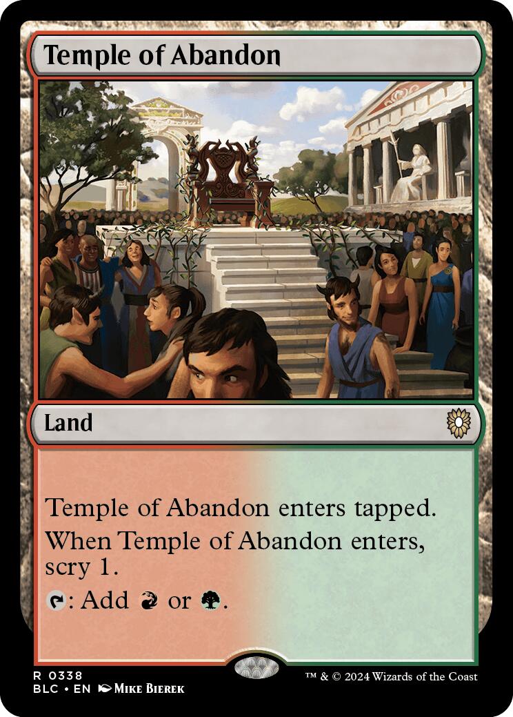 Temple of Abandon [Bloomburrow Commander] | Card Merchant Takapuna