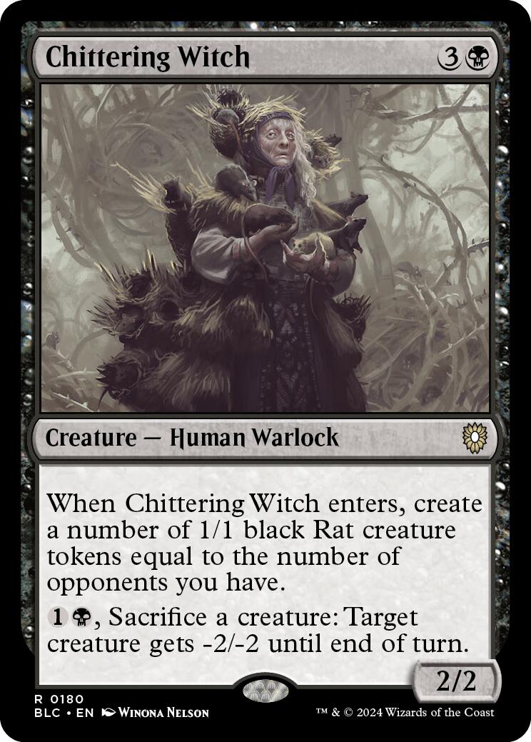 Chittering Witch [Bloomburrow Commander] | Card Merchant Takapuna