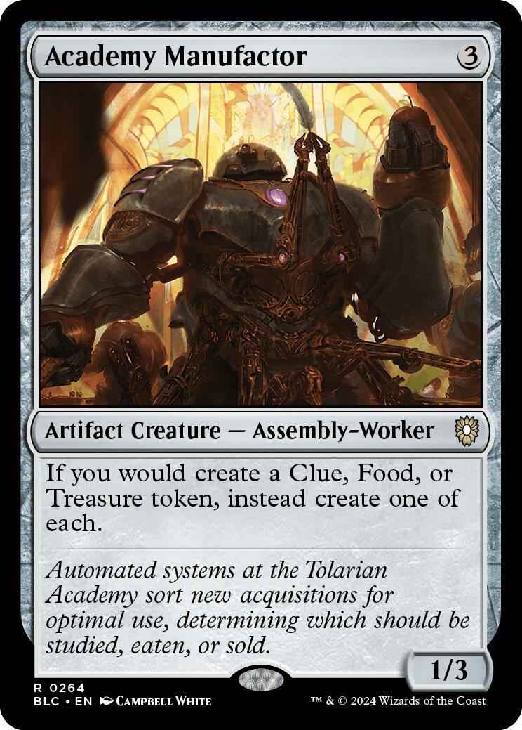 Academy Manufactor [Bloomburrow Commander] | Card Merchant Takapuna