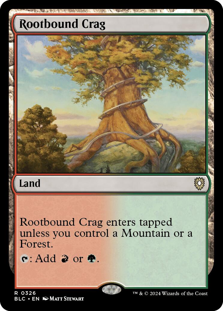 Rootbound Crag [Bloomburrow Commander] | Card Merchant Takapuna