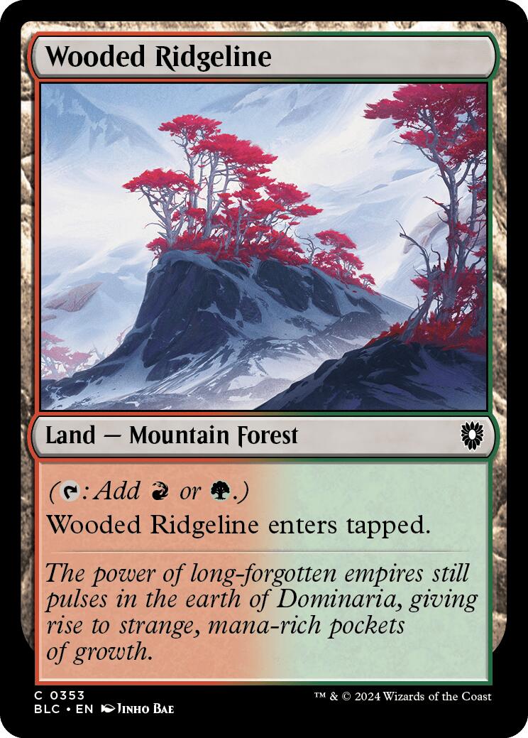 Wooded Ridgeline [Bloomburrow Commander] | Card Merchant Takapuna