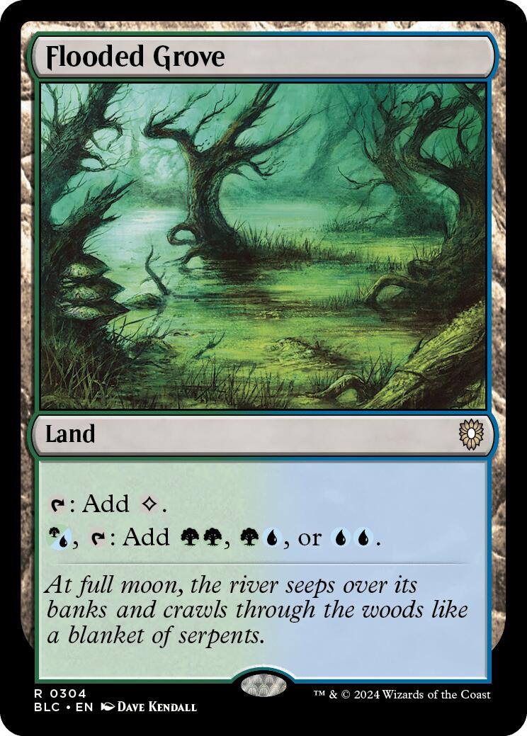 Flooded Grove [Bloomburrow Commander] | Card Merchant Takapuna