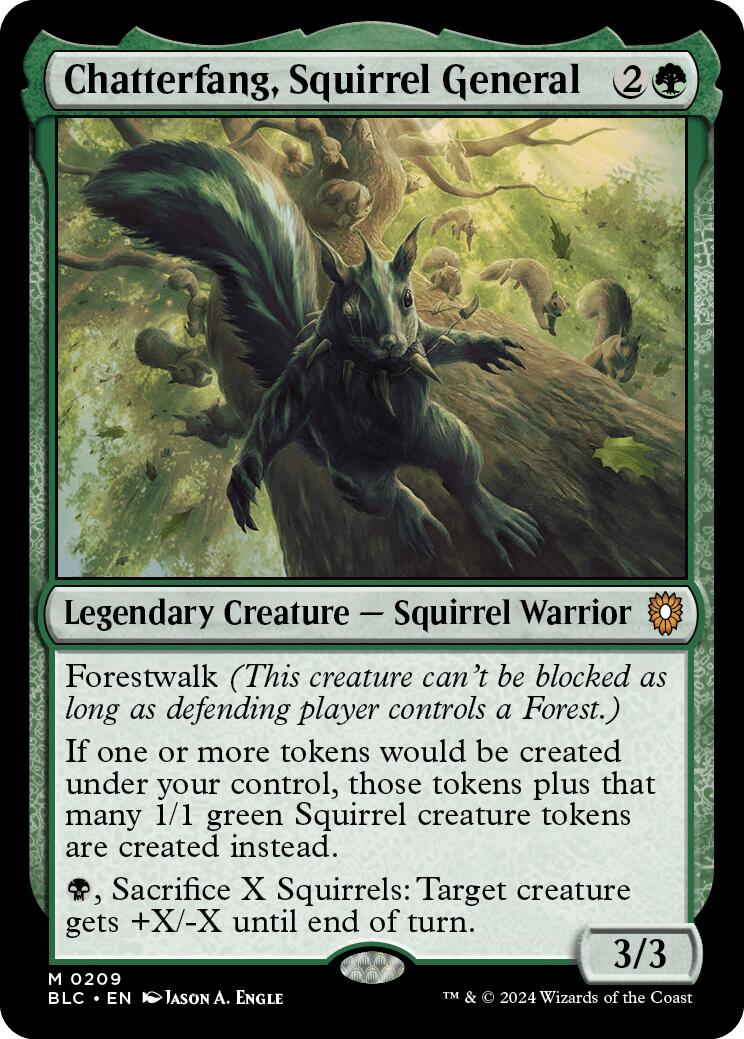 Chatterfang, Squirrel General [Bloomburrow Commander] | Card Merchant Takapuna