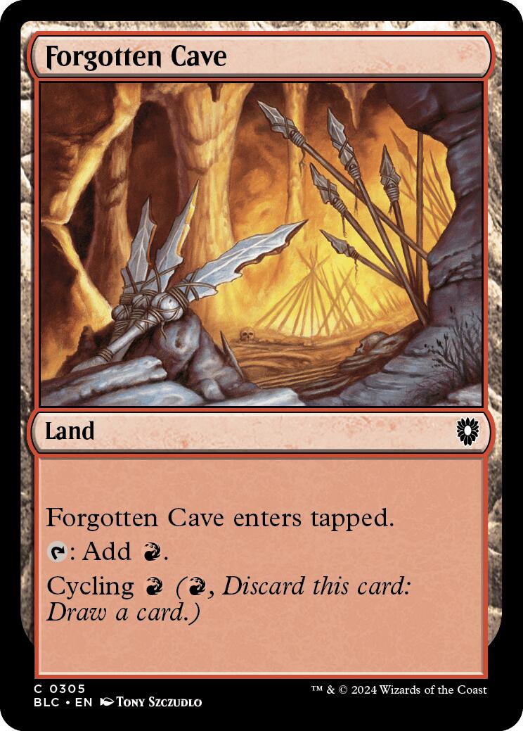 Forgotten Cave [Bloomburrow Commander] | Card Merchant Takapuna