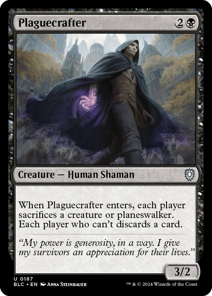 Plaguecrafter [Bloomburrow Commander] | Card Merchant Takapuna