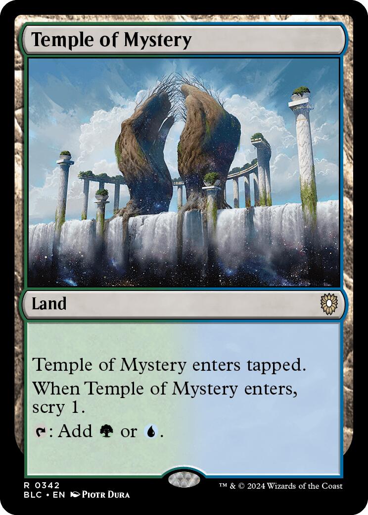 Temple of Mystery [Bloomburrow Commander] | Card Merchant Takapuna