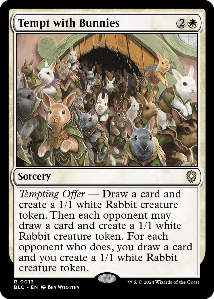 Tempt with Bunnies [Bloomburrow Commander] | Card Merchant Takapuna