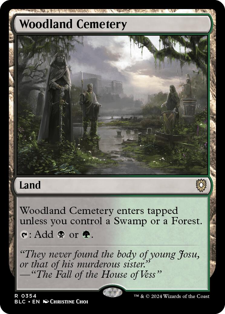 Woodland Cemetery [Bloomburrow Commander] | Card Merchant Takapuna