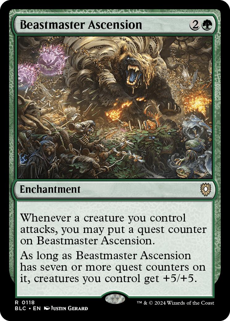 Beastmaster Ascension [Bloomburrow Commander] | Card Merchant Takapuna