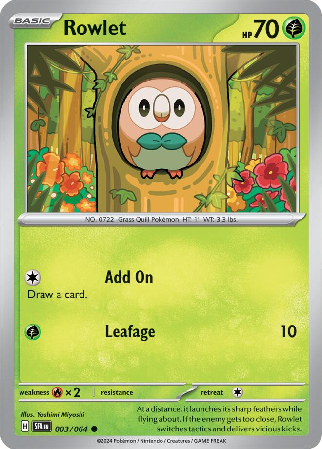 Rowlet (003/064) [Scarlet & Violet: Shrouded Fable] | Card Merchant Takapuna