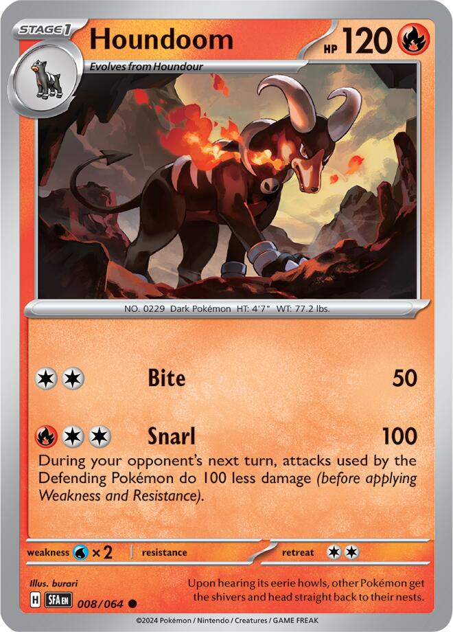 Houndoom (008/064) [Scarlet & Violet: Shrouded Fable] | Card Merchant Takapuna