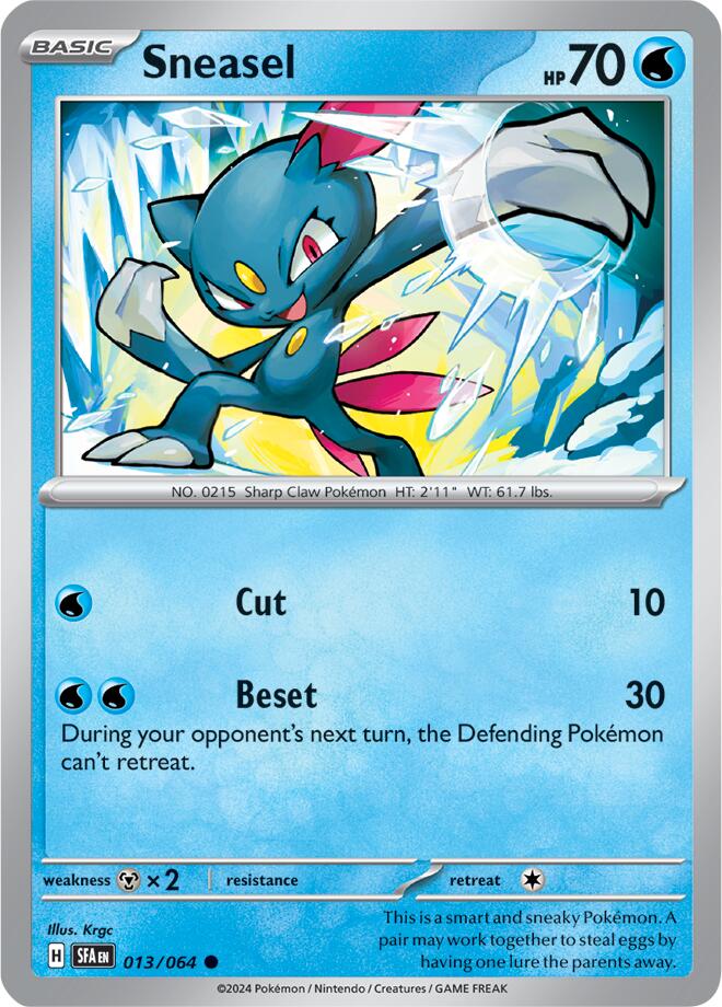 Sneasel (013/064) [Scarlet & Violet: Shrouded Fable] | Card Merchant Takapuna