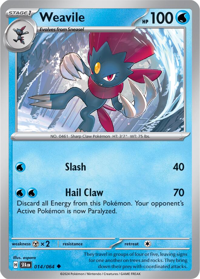 Weavile (014/064) [Scarlet & Violet: Shrouded Fable] | Card Merchant Takapuna