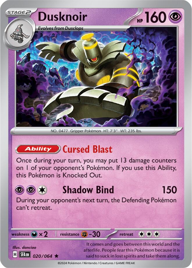 Dusknoir (020/064) [Scarlet & Violet: Shrouded Fable] | Card Merchant Takapuna