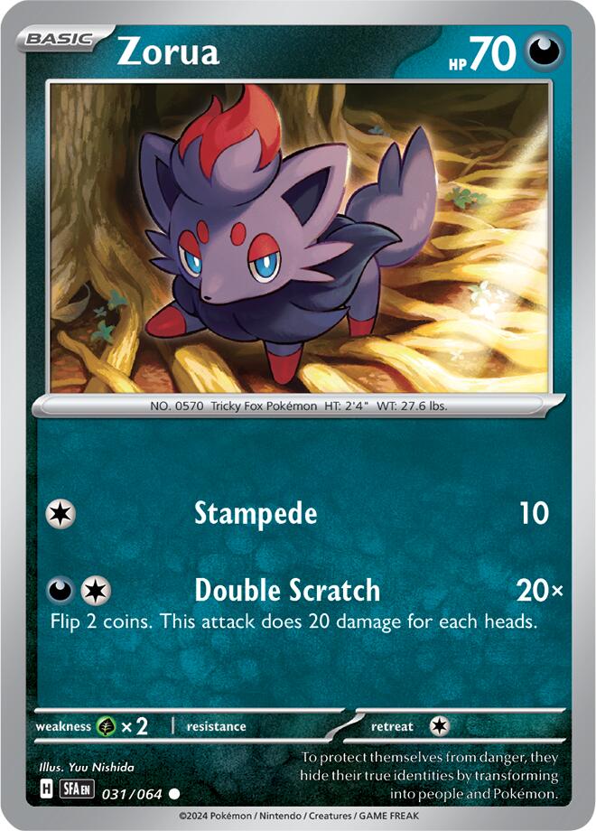 Zorua (031/064) [Scarlet & Violet: Shrouded Fable] | Card Merchant Takapuna