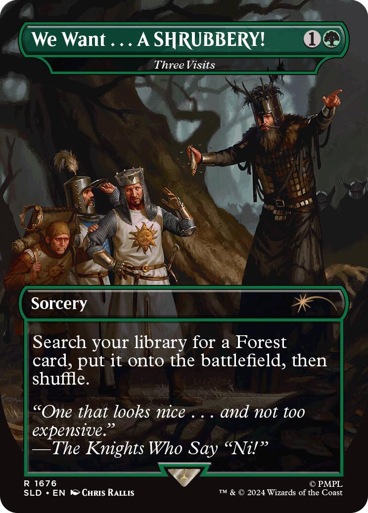 We Want...A SHRUBBERY! - Three Visits [Secret Lair Drop Series] | Card Merchant Takapuna