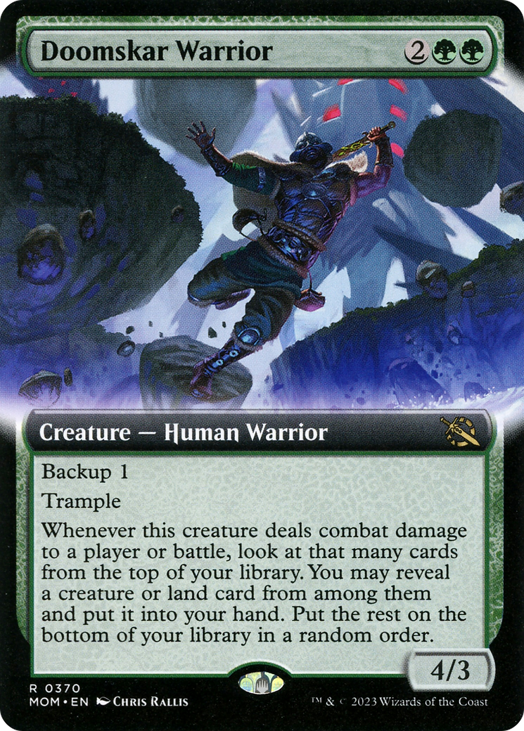 Doomskar Warrior (Extended Art) [March of the Machine] | Card Merchant Takapuna