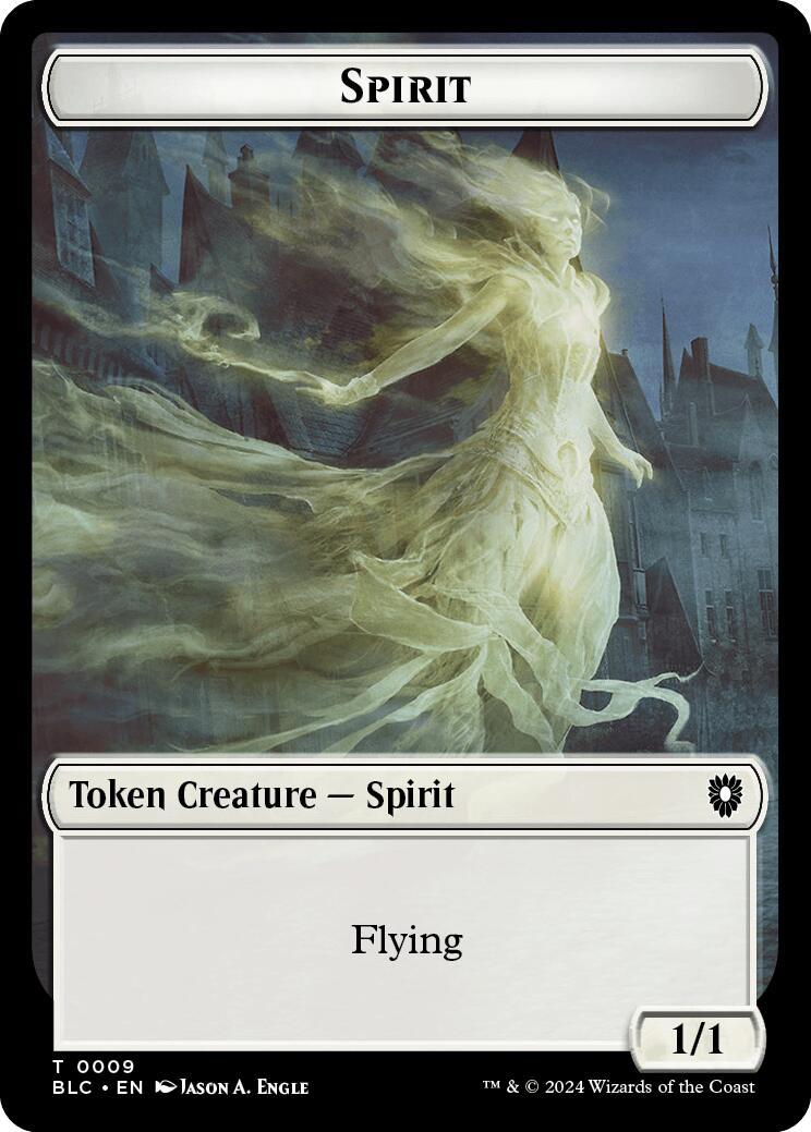 Spirit // Faerie Double-Sided Token [Bloomburrow Commander Tokens] | Card Merchant Takapuna