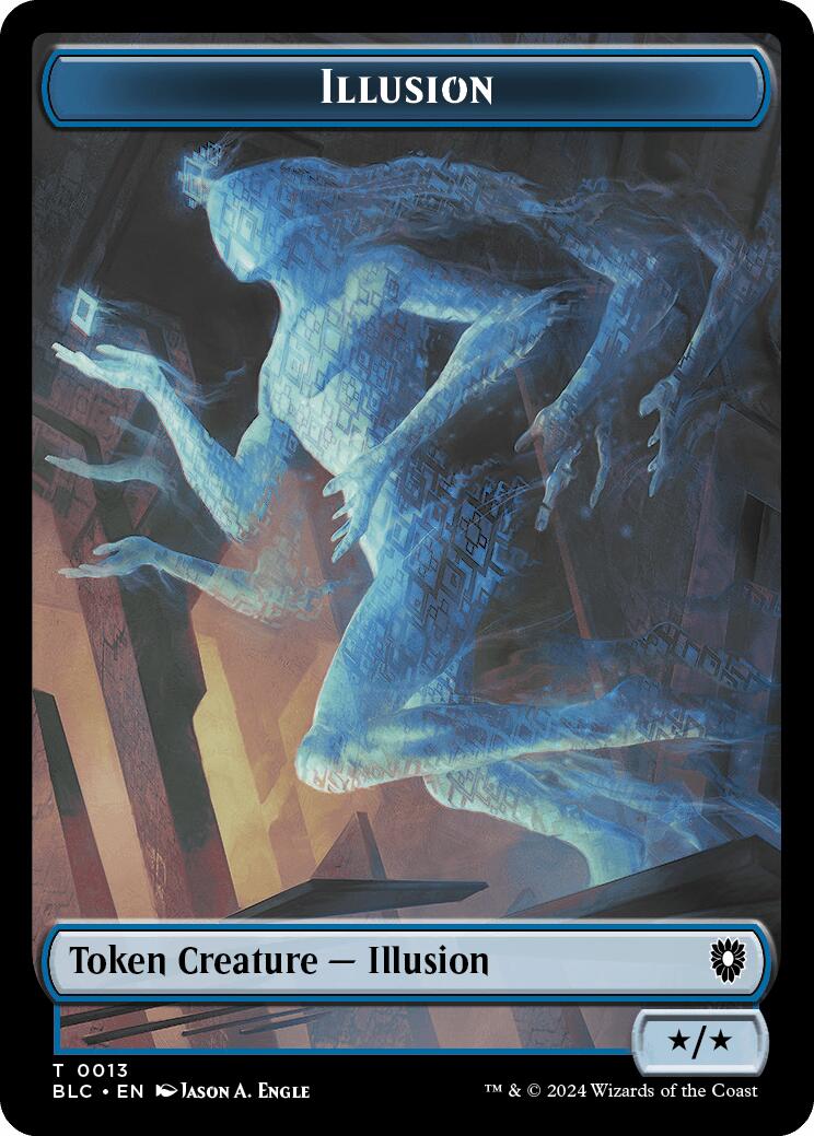 Illusion // Goblin Double-Sided Token [Bloomburrow Commander Tokens] | Card Merchant Takapuna