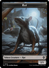 Rat // Raccoon Double-Sided Token [Bloomburrow Commander Tokens] | Card Merchant Takapuna