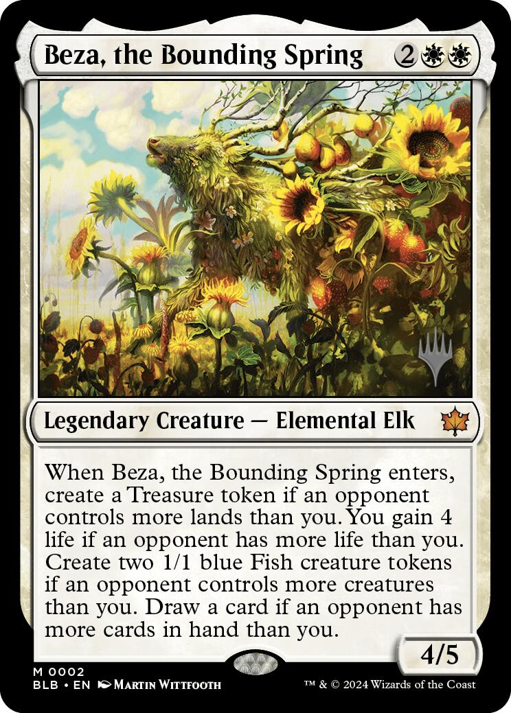 Beza, the Bounding Spring (Promo Pack) [Bloomburrow Promos] | Card Merchant Takapuna