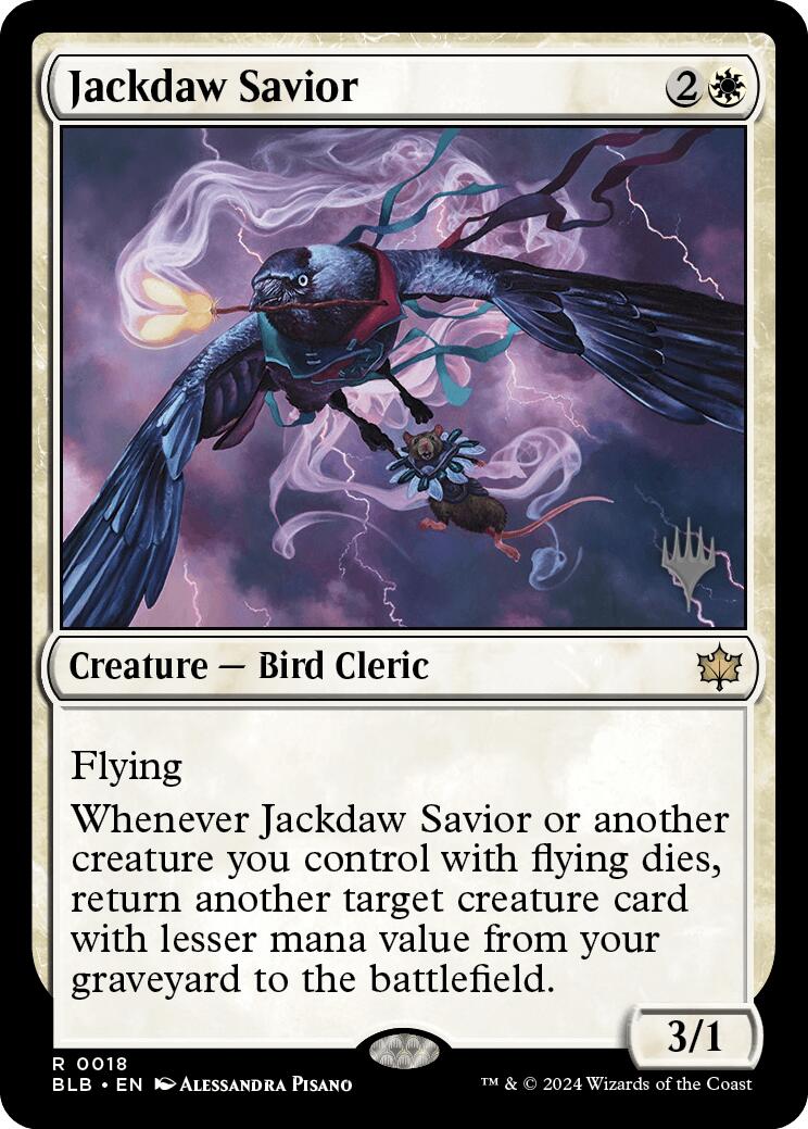 Jackdaw Savior (Promo Pack) [Bloomburrow Promos] | Card Merchant Takapuna