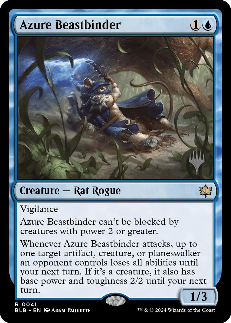 Azure Beastbinder (Promo Pack) [Bloomburrow Promos] | Card Merchant Takapuna