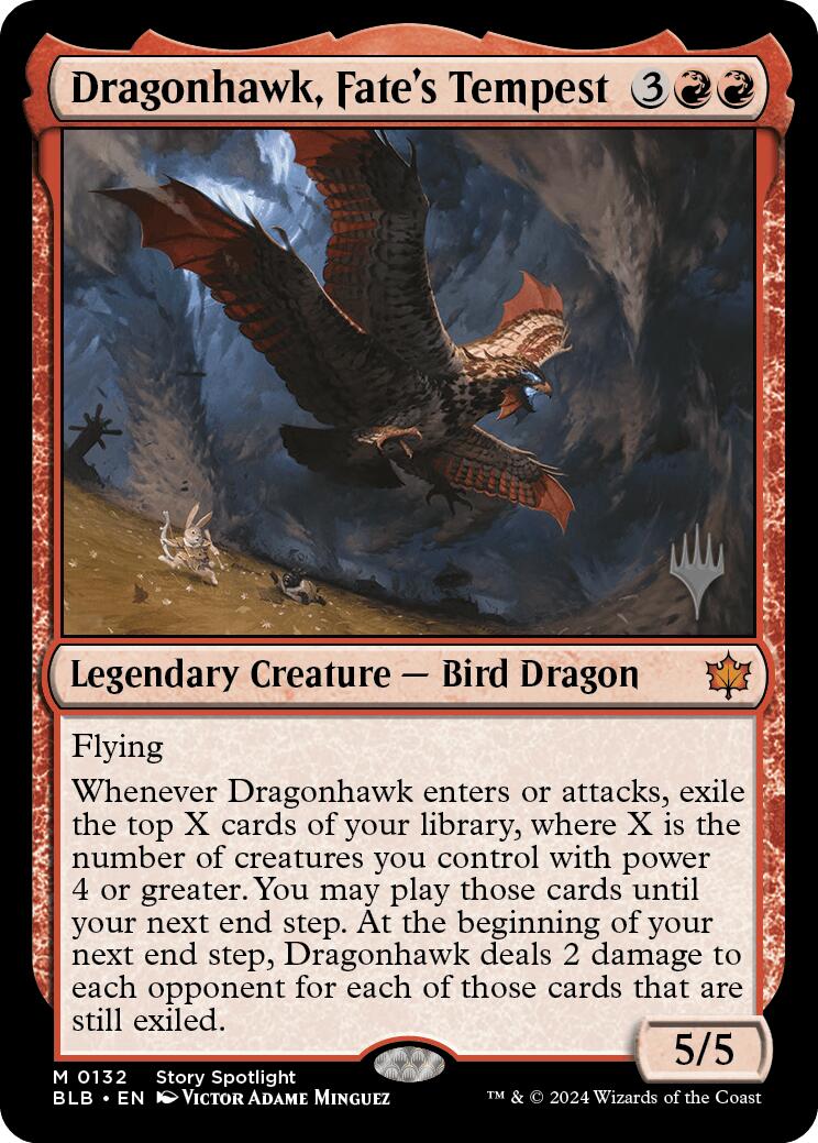 Dragonhawk, Fate's Tempest (Promo Pack) [Bloomburrow Promos] | Card Merchant Takapuna