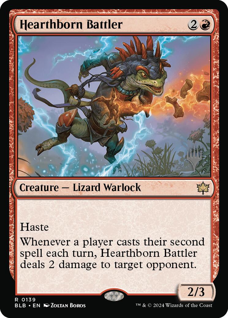 Hearthborn Battler (Promo Pack) [Bloomburrow Promos] | Card Merchant Takapuna