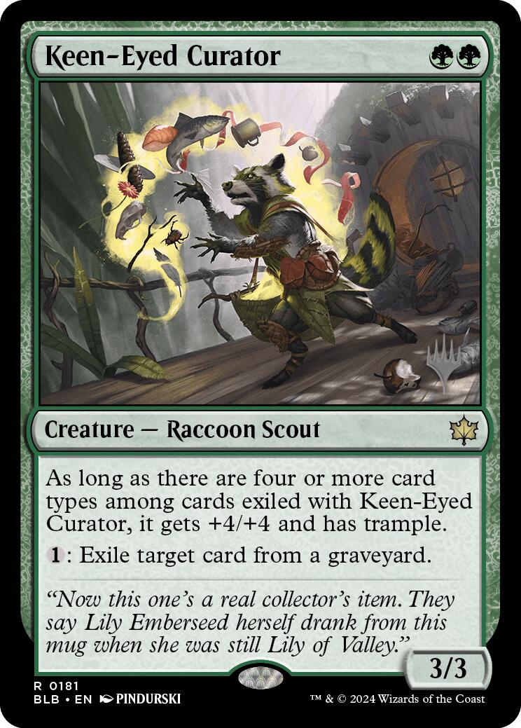 Keen-Eyed Curator (Promo Pack) [Bloomburrow Promos] | Card Merchant Takapuna