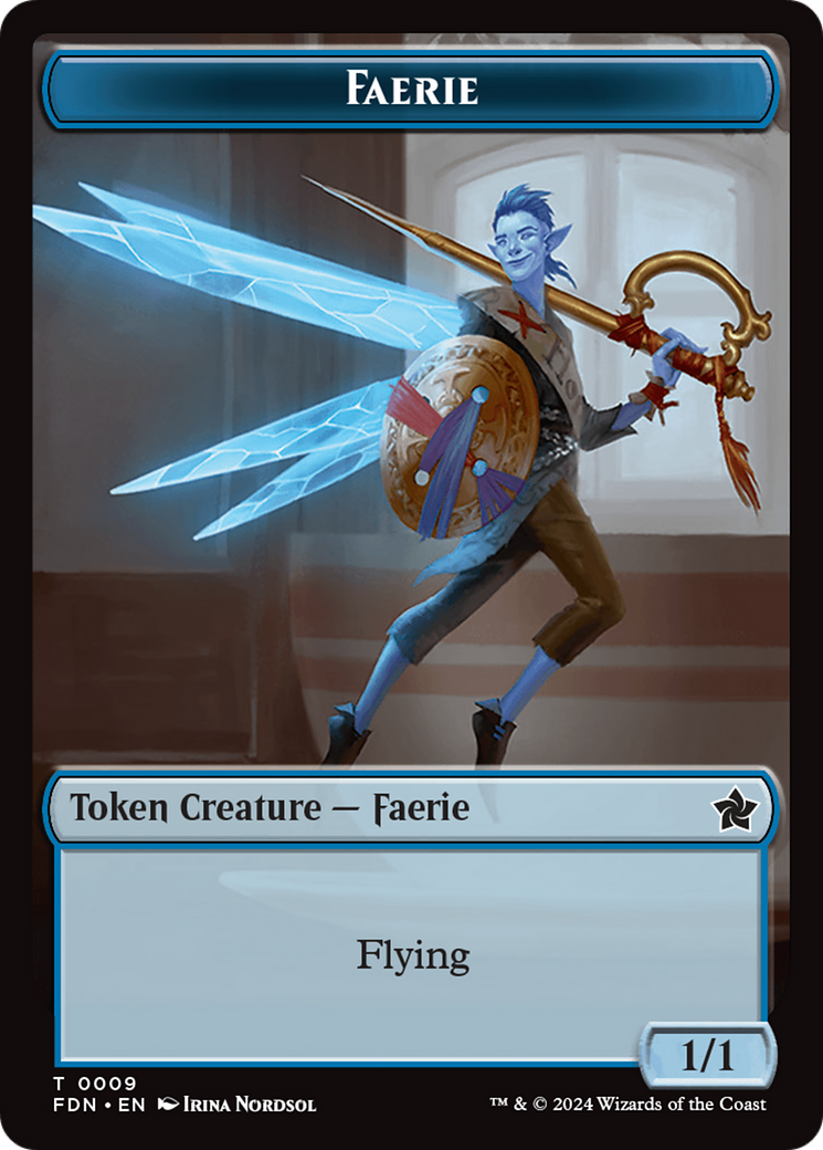 Soldier // Faerie Double-Sided Token [Foundations Tokens] | Card Merchant Takapuna