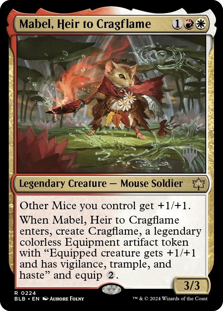 Mabel, Heir to Cragflame (Promo Pack) [Bloomburrow Promos] | Card Merchant Takapuna