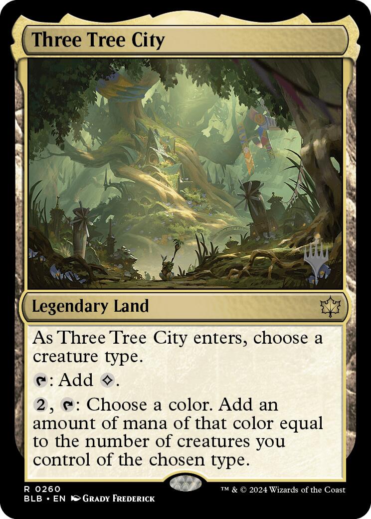 Three Tree City (Promo Pack) [Bloomburrow Promos] | Card Merchant Takapuna