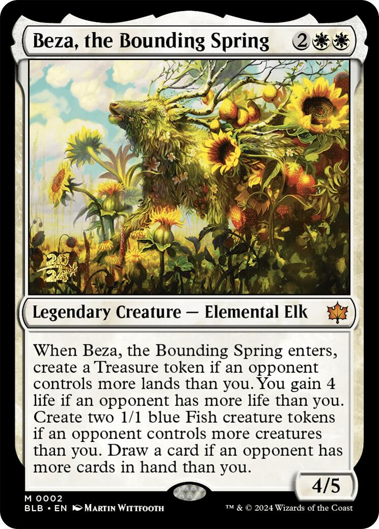 Beza, the Bounding Spring [Bloomburrow Prerelease Promos] | Card Merchant Takapuna