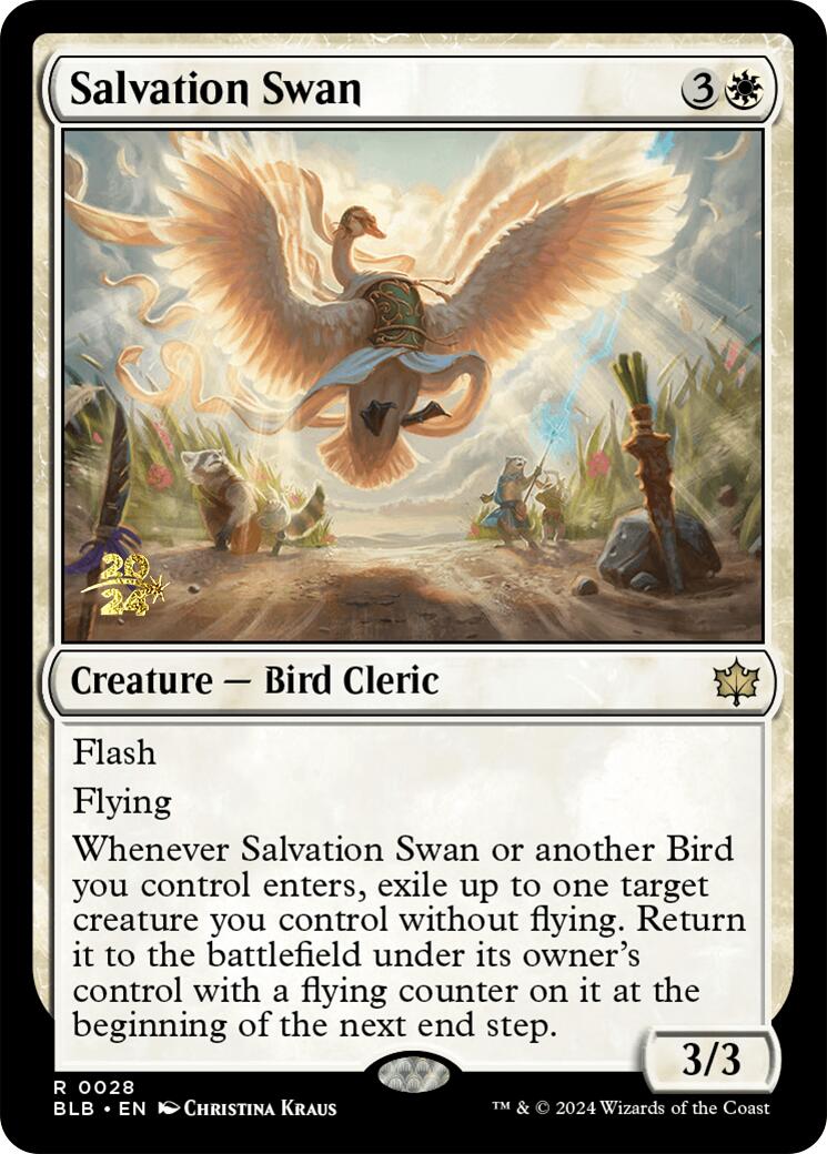 Salvation Swan [Bloomburrow Prerelease Promos] | Card Merchant Takapuna