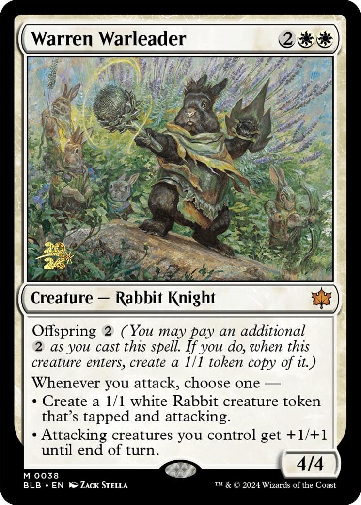 Warren Warleader [Bloomburrow Prerelease Promos] | Card Merchant Takapuna