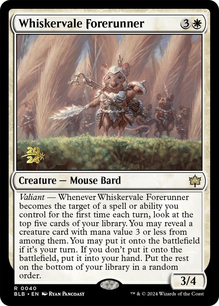 Whiskervale Forerunner [Bloomburrow Prerelease Promos] | Card Merchant Takapuna